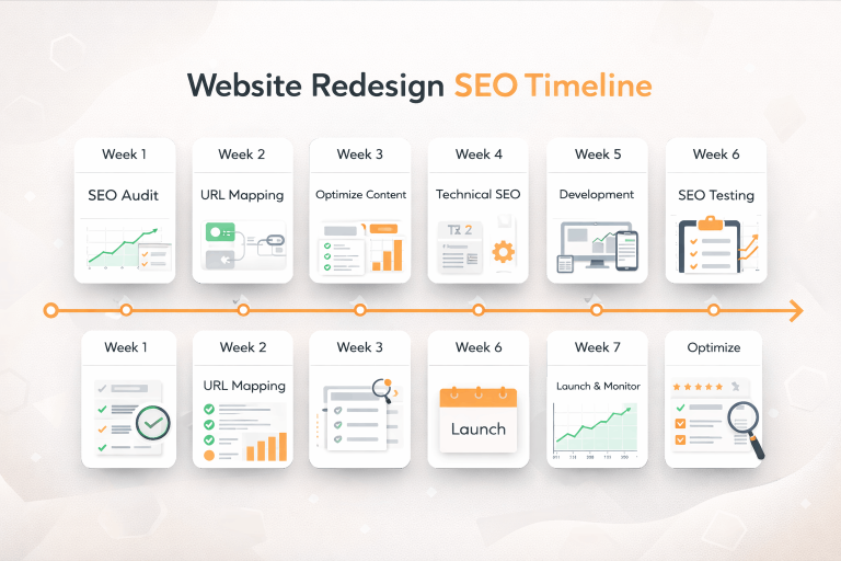 website redesign SEO timeline