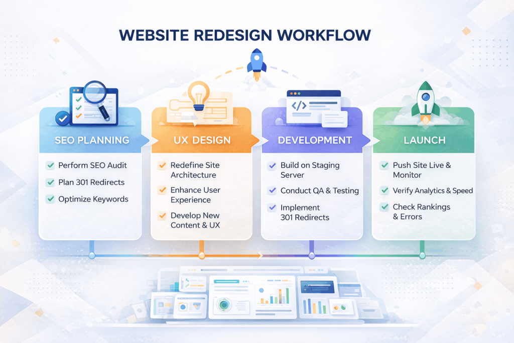 website redesign workflow diagram